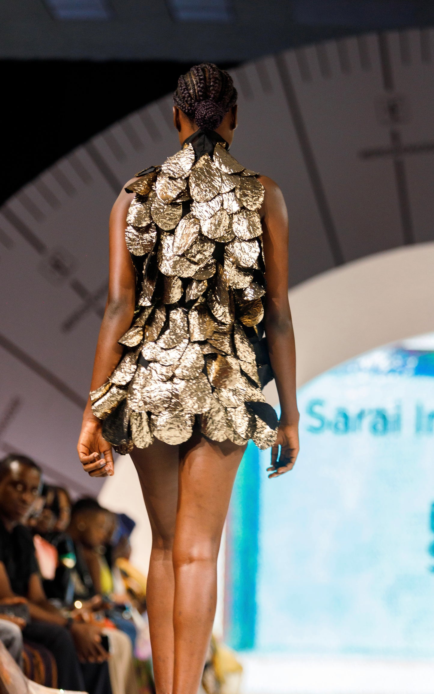 The Idara gilded mini dress
