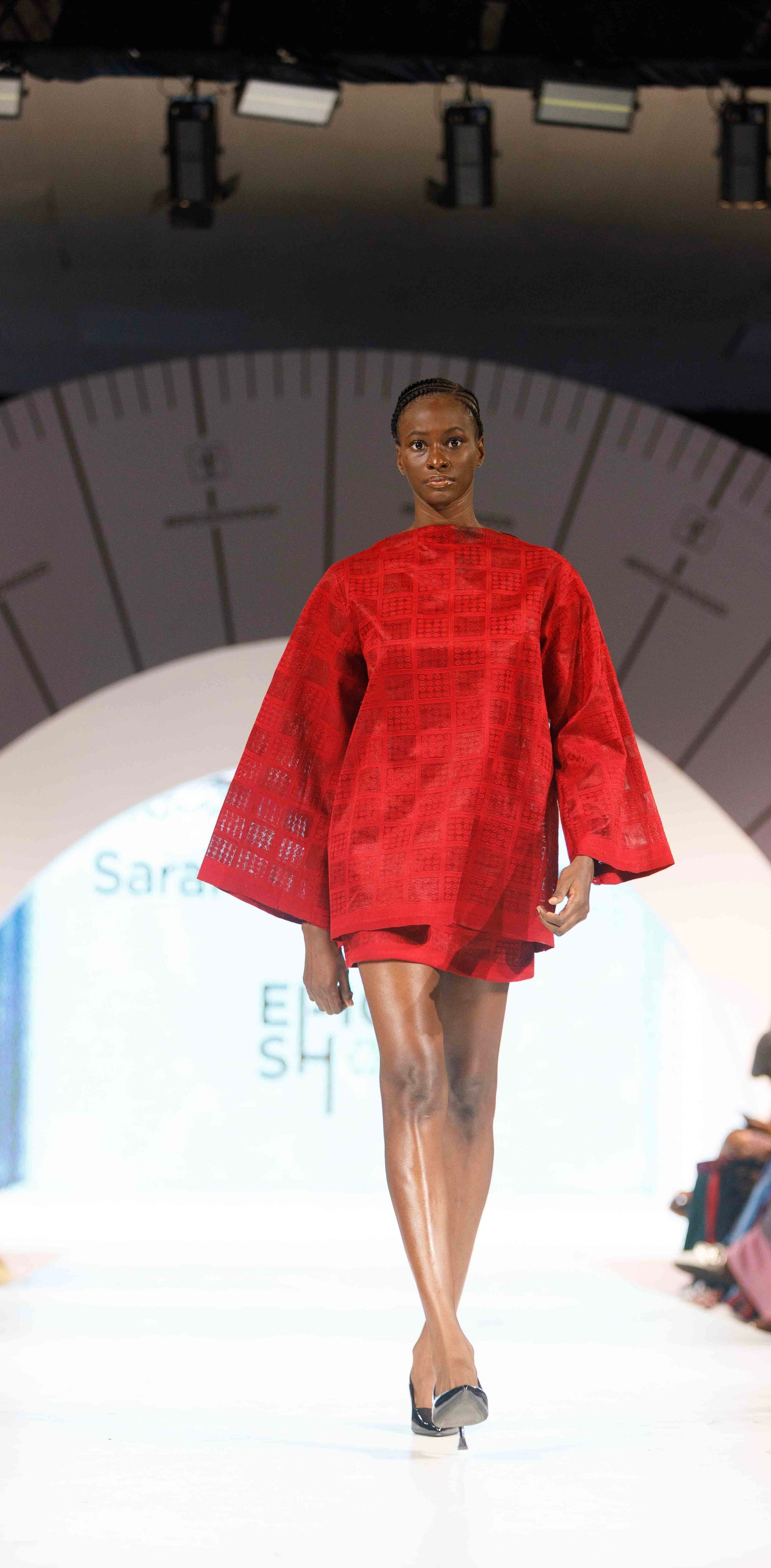 Amarachi Red Oversized Top & Mini Skirt Set | Unique African Fashion | Sarai Imani Atelier