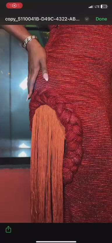 FIERY BRAIDED FRINGE DRESS